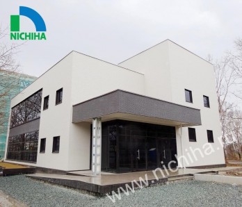Японские фасадные фиброцементные панели NICHIHA / НИТИХА.  Жилая и коммерческая недвижимость, стильная отделка фасада повышает ценность объекта.